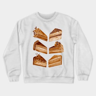 Brown Cake Slices Crewneck Sweatshirt